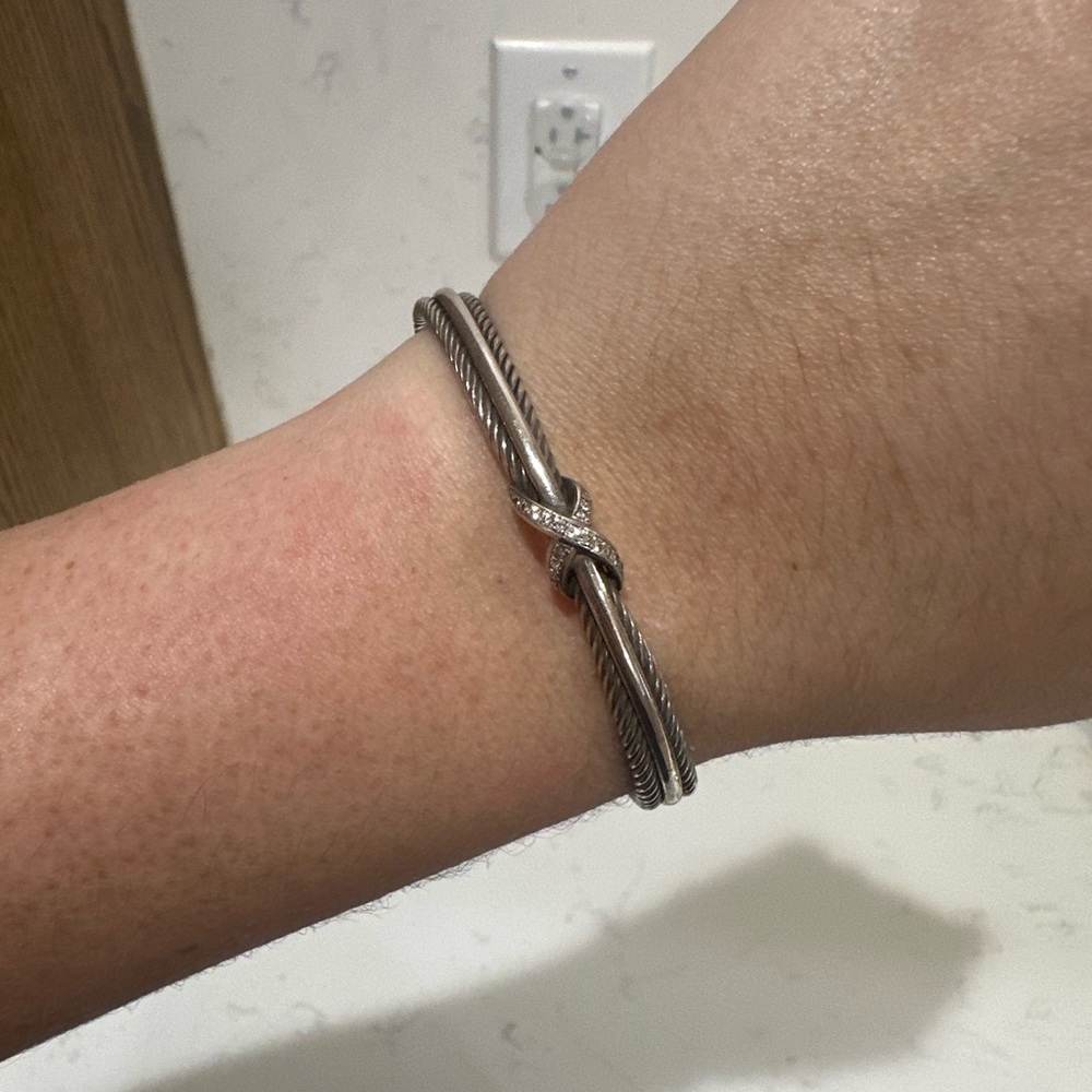 Diamonds David Yurman X Crossover Sterling Silver Cuff Bracelet